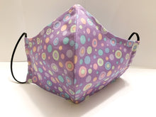 Load image into Gallery viewer, Geometric Circle Shapes - Multicolor Circles on Purple Mask
