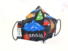 Load image into Gallery viewer, Canada - Canadian Provinces on Black Mask