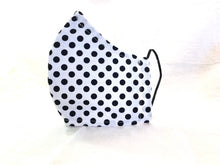 Load image into Gallery viewer, Polka Dots - Black Polka Dots on White Mask
