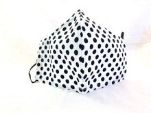 Load image into Gallery viewer, Polka Dots - Black Polka Dots on White Mask