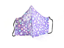 Load image into Gallery viewer, Geometric Circle Shapes - Multicolor Circles on Purple Mask