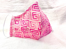 Load image into Gallery viewer, Geometric Motif Design - Pink on White