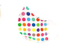 Load image into Gallery viewer, Geometric - Multicolor dots on white, an eye-catching piece.