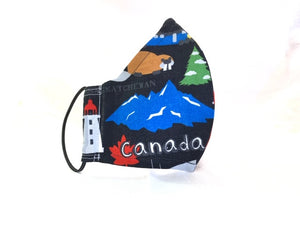 Canada - Canadian Provinces on Black Mask