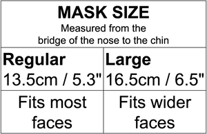 Construction Signs - Black and White face mask
